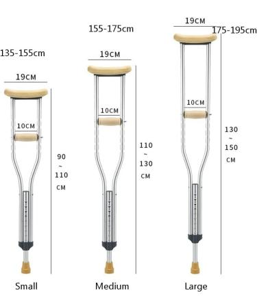 Adult Crutches Pair of Adult Crutches Aluminum Underarm Crutches Adjustable Ergonomic Crutches with Underarm Pads Medical Crutches Canes Convenient Independence Medium - Buy Online on GoSupps.com