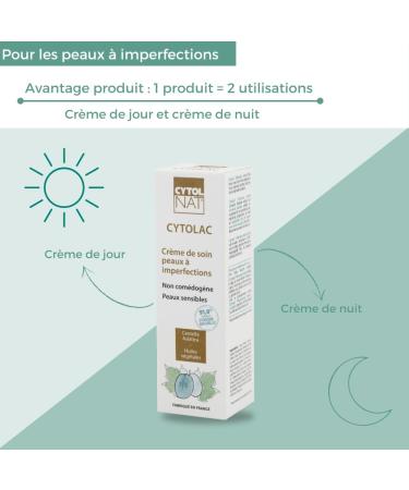 Cytolac Anti-Imperfections Cream-Sensitive skin with acneic tendencies-soothes and moisturizes skin with acneic tendencies-Visible and lasting reduction in the number of blackheads 50 ml-Cytolnat - Buy Online on GoSupps.com