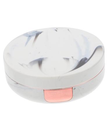 Healeved 1 Set-Box Contact lens container. Servant eye contact holder container for eye contact travel case for contact lenses house supply travel marble plastic mirror box white