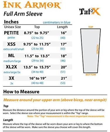 Tat2X Ink Armor Premium Full Arm Tattoo Cover Sleeve - No Slip Grip - Suntan - ML - US Made - M/L - 1 Pack - Buy Online on GoSupps.com