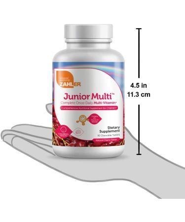 Zahler Junior Multi Complete - One-Daily Chewable Multivitamin, Natural Cherry Flavor, 90 Tablets - Buy Online on GoSupps.com