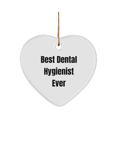 Dental Hygienist Heart Ornament Gift from Friends 'Best Dental Hygienist Ever' Quote Perfect Christmas Unique Gift for Dental Hygienist
