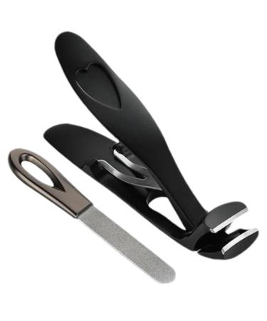 Nail Clippers for Thick Toenails Nail Clippers for Seniors Portable Nail Clippers with Angled Head - Anti-Splash Fingernail Clippers Wide Mouth Nail Clippers Toenail Clippers with B Black Suit