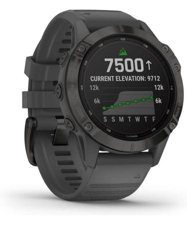 Garmin Fenix 6 Pro Solar Smartwatch Bundle - Black/Slate Gray with Screen Protector - Buy Online on GoSupps.com