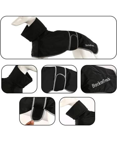 Greyhound Rain Coat - Waterproof Light Coat for Medium & Large Dogs | Summer & Winter Whippet Coat (Size S Black) - Buy Online on GoSupps.com