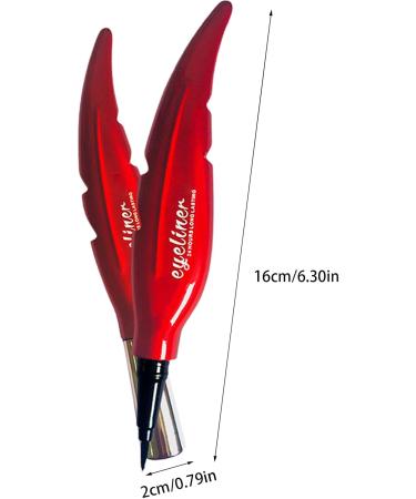 Feather Eyeliner Quick-Drying Long-Lasting Waterproof Eyeliner Liquid - Beauty Eye Makeup Eye Liner Liquid for Women Makeup Show Date Cosmetic - Buy Online on GoSupps.com