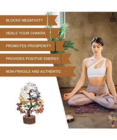 Kuhvai Seven Chakra Tree of Life Crystal Tree for Positive Energy | Feng Shui Stone Decor with Healing Gemstones Pendant - Buy Online on GoSupps.com