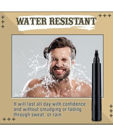 Natural Bare Pencil Filler for Men | Waterproof Mustache Kit | Durable Hairdressing Bar & Brush for All Skin Types - Brown - Buy Online on GoSupps.com