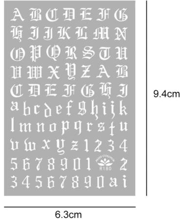 Beaupretty 4 Sets Letters And Number Nail Stickers Tip Nail Art Adhesive Decals Nail Wrap Manicure Old English Alphabet Stripe (Black and White in 1 Set) - Buy Online on GoSupps.com