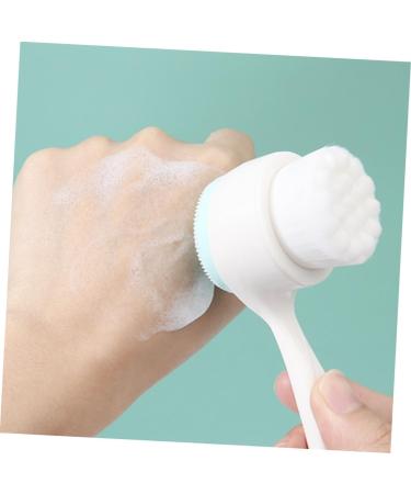 Housoutil 1pc Face Brush Body Face Exfoliator Brush Facial Brush Facial Cleaning Brush Face Cleansing Brush Synthetic Hair Brush Double Sided Fiber Skin Care Products White - Buy Online on GoSupps.com
