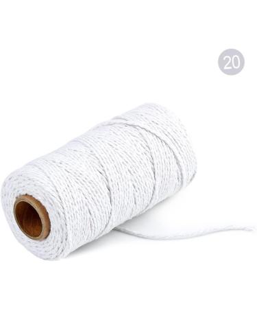 Coheali 12 Rolls Braided Cotton Rope - Natural Cotton Knitting & Macrame Cord for Tinkering - Elastic Ear Cable Fine Rope - Buy Online on GoSupps.com