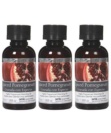 Hosley's Set of 3 55 ml Spiced Pomegranate Fragrance Warming Oils. Ideal Gift for Weddings Spa Meditation Settings. P1