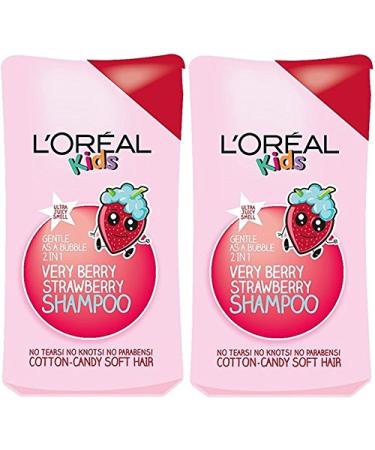 L'Oreal L'Oreal Paris Kids Strawberry Extra Gentle 2-in-1 Shampoo 250ml 2 Pack