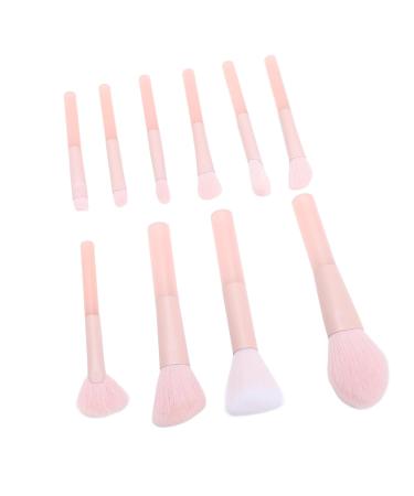 10 Peach Makeup Brushes Set - High-Quality Cosmetic Brush Set for Eyes Nose and Face - Perfect for Shadow Powder and Blush - Buy Online on GoSupps.com