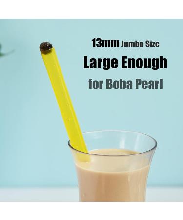 ALINK 12 PCS Reusable Boba Straws - Wide 13mm x 10.5 inch Long Smoothie Straws for Bubble Tea - Colored Plastic with Cleaning Brushes - Buy Online on GoSupps.com