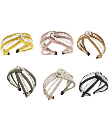 CLSSLVVBN Hair Bands Pearl Twist Knot Headband Elegant Style Hairbands Pearls Headbands Girls Styling Wedding Party Head Decoration Pink - Buy Online on GoSupps.com