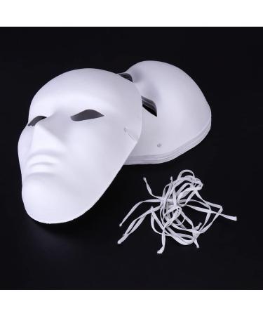 Buy Ifundom DIY Full Face Mask - 12 Paintable Paper Masks for Creative Projects | White Paper M ch Hand-Painted Opera Masks - International Shipping Available - Buy Online on GoSupps.com
