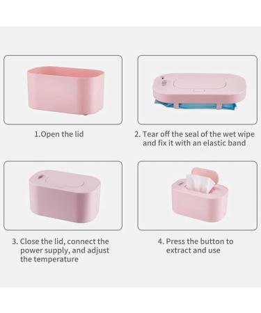 Wipe Warmer with Digital Display Large Capacity Wipes Dispenser 3 Modes of Temperature Heating Control Warms Quickly and Evenly Comfort and Safety Pink Style 1 - Buy Online on GoSupps.com