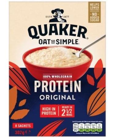 Protein Porridge Bundle With Quaker Oat So Simple Protein Original Porridge Sachets 8x38g Bags 302g Box (2 Pack) - Buy Online on GoSupps.com