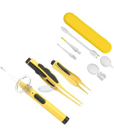 FRCOLOR 2pcs Ear Wax Removal Kit with LED | Ear Cleaning Tool Set | Yellow | 14x2x2cm - Buy Online on GoSupps.com