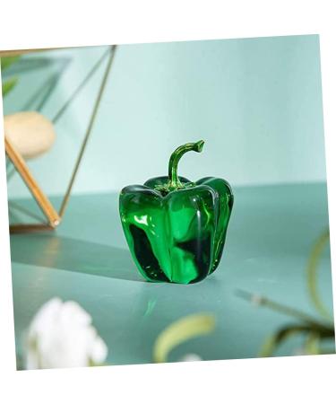 Alipis Office Decor Decorations for Home Crystal Figurines Living Room Chili Vegetable Household Fake Fruit Green 6.3x4.5cm - Buy Online on GoSupps.com