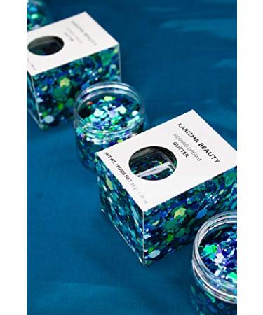 KARIZMA BEAUTY Mermaid Chunky Glitter 30g Jar - Festival Cosmetic Glitter for Face, Body, Hair & Nails - Buy Online on GoSupps.com