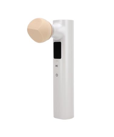 Electric Powder Puff Makeup Applicator 5 Speeds Soft Material 4 Makeup Tips Compact & Lightweight Long Lasting Battery with Magnetic Head for Sensitive Skin