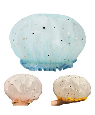 Waterproof Reusable Shower Cap for Women & Girls - LFRNZS Bath Cap for Long, Short, Curly Hair - Buy Online on GoSupps.com