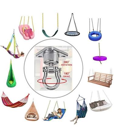 Dakzhou Stainless Steel Hanger with Smooth Swing Bearings  Heavy Duty 180+360 Swivel Swing Hook  1500 lb Capacity Playground Yoga Hammock Chair Rope  sandbag Porch Swing Bag Sleeve - Buy Online on GoSupps.com