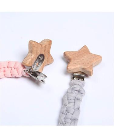 3-Piece Pacifier Chain Set - Unisex Baby Clips with Cotton Tape & Stainless Steel Clamps - Ideal for Teething & Comfort - Buy Online on GoSupps.com