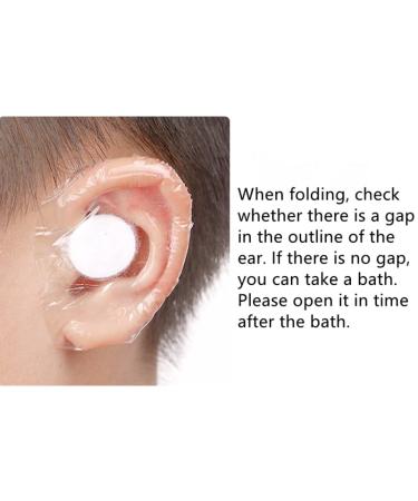 80 Pack Waterproof Ear Covers for Kids | Disposable Transparent Ear Stickers & Shoe Protectors for Bathing & Water Sports - Buy Online on GoSupps.com
