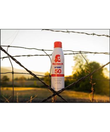 Redneck Sunscreen 6 Oz SPF 50 Sport Spray - Water/Sweat Resistant, Reef Friendly & Non-Irritating - Buy Online on GoSupps.com