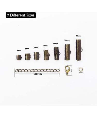 Inspirelle 100 Sets Bronze Ribbon Bracelet Making Kit with Lobster Clasps & Extenders - Buy Online on GoSupps.com