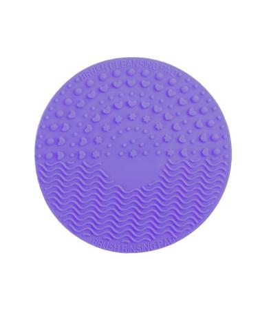 Lmyzcbzl Makeup Brush Cleaning Mat Silicone Cleaning Mat Silicone Makeup Brush Cleaning Mat Portable Makeup Brush Cleaning Pad Makeup Brush Cleaning Mat With Suction Cup Purple
