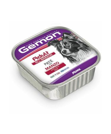 Gemon Adult pâté with Beef - Wet Food for Dogs 24 tubs of 150 g