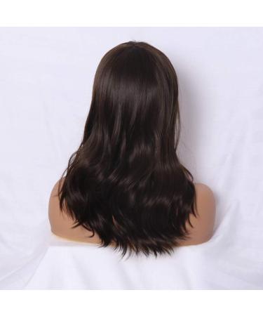 Long Brown Synthetic Wavy Wig for Women - 60s 70s 80s Brazilian Curly Cosplay Hair - Buy Online on GoSupps.com