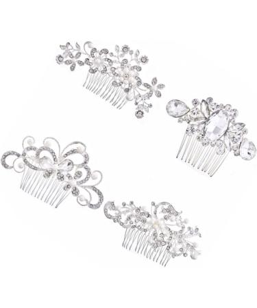 Beaupretty Clipper Guard Holder Comb rhinestone hair comb bridal hair comb crystal hair comb pearl hair comb Pearl Comb alloy bride Crystal Scissor Sleeve - Buy Online on GoSupps.com