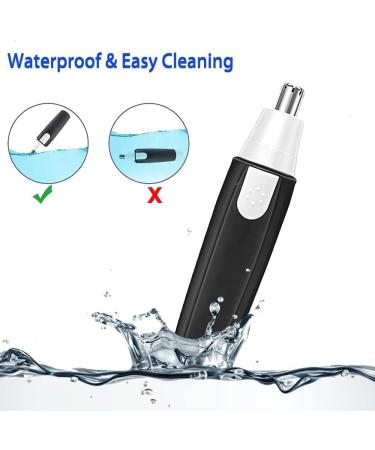 Professional Nasal & Facial Hair Trimmer for Men & Women | Painless & Battery-Operated | Dual-Edge Blades - Black - Buy Online on GoSupps.com