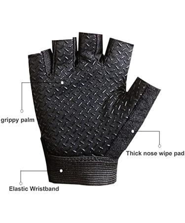 Integkoos Children's Racing Bike Gloves - Half-Finger MTB & Roller Skate Anti-Slip Training Gloves for Young Girls - Short Sports Gloves for Riding Fishing Golf - Black - Buy Online on GoSupps.com