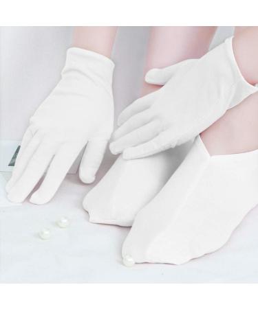 Nabance Moisturising Cotton Gloves and Socks 8 Pairs/16pcs for Dry Hands and Foot Spa - Buy Online on GoSupps.com