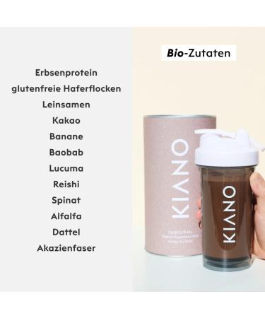Kiano Vegan Meal Set - High Protein Chocolate Shake Gluten-Free & Organic 825g (279 kcal) - Healthy Meal Replacement - Buy Online on GoSupps.com