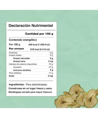 Just About Foods Dehydrated Sliced Pear 340g (12oz) - Premium Quality Dried Fruit - Buy Online on GoSupps.com