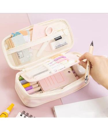 Arnuixty Large Colorful Pencil Pen Case Bag - Big Capacity Organizer for Office, College, School & Travel - Light Green - Buy Online on GoSupps.com