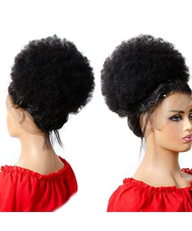 10 Inch Afro Puff Human Hair Bun | Kinky Curly Drawstring Ponytail & Clip-In Extensions - Buy Online on GoSupps.com