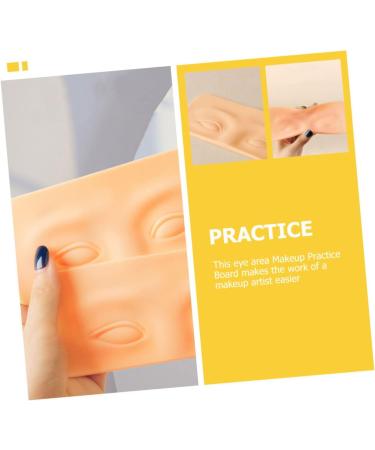 Baluue 4pcs Eyebrow Practice Block Makeup Practice Eye Make up Training Skin Practice Eye Board 16x7cm As Shown - Buy Online on GoSupps.com