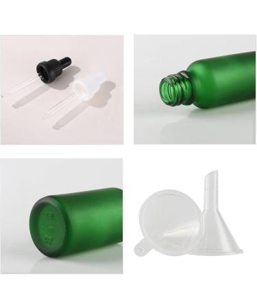 Zeoabsy 6-Pack 50ml Frosted Green Glass Pipette Bottles - Essential Oils & Aromatherapy Drip Bottles with White Lock Pipette Ring Empty Clear Glass Bottles for Home Use - Buy Online on GoSupps.com