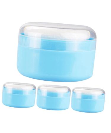GAFOKI Baby Powder Puff Box - 16 Pcs Blue Plastic Makeup Powder Puff Travel Container - Foundation Dispenser for Baby and Child Body - Buy Online on GoSupps.com