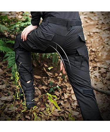 JOYASUS Tactical Pants - XL Black BDU Paintball & Airsoft Pants with Knee Pads | Multi-Pocket Duty Pants for Men - Buy Online on GoSupps.com