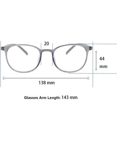 IEYELUUK Reading Glasses (2 Pack) - Blue Light Filter Lightweight No Yellow Tint Transparent Gray 3.5x Magnification - Shop Now! - Buy Online on GoSupps.com