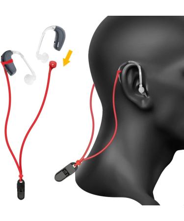 Vivtone Anti-Lost Lanyard for BTE Hearing Aids - Set of 2 White Clips for Seniors and Kids - Buy Online on GoSupps.com
